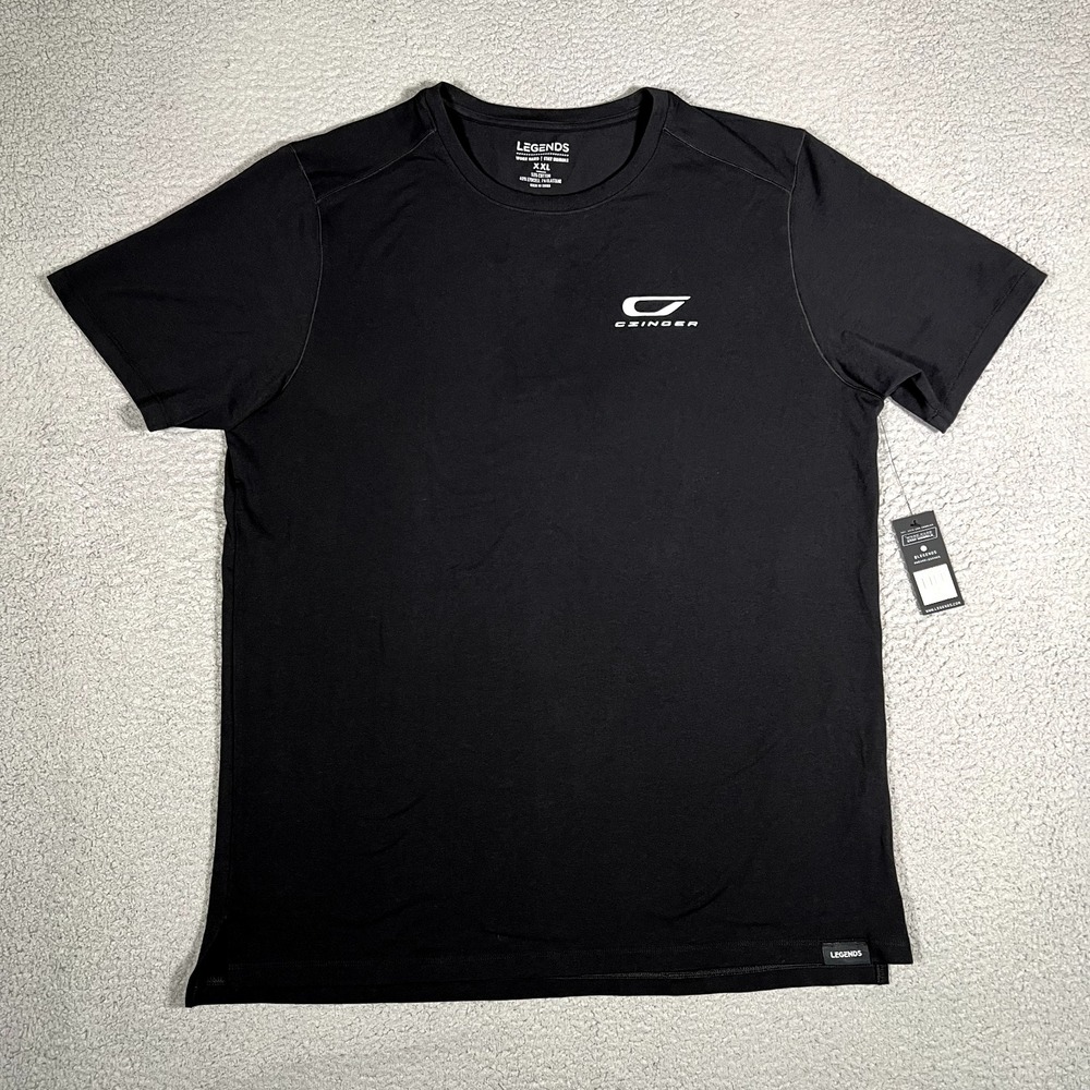 Legends Shirt Mens XXL Black Aviation Tee Casual Preppy Stretch Cotton Blend NWT